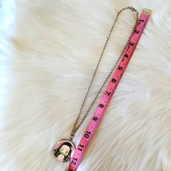 Hot Topic Demon Slayer: Kimetsu No Yaiba Nezuko Circular Enamel Pendant Necklace - Picture 9 of 10